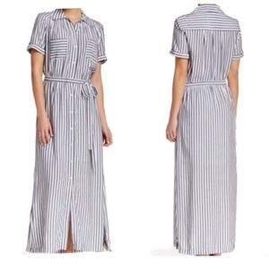 NWT - Max Studio Stripe Maxi Shirtdress